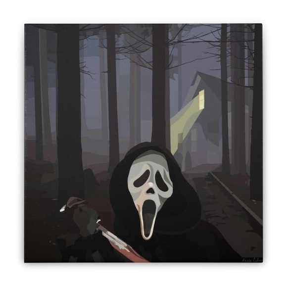 Digital Art Print Ghost Face Scream Movie Digital Drawing to Print or Canvas - Picture 3 of 3